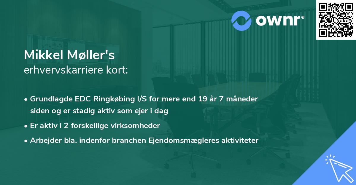 Mikkel Møller's erhvervskarriere kort