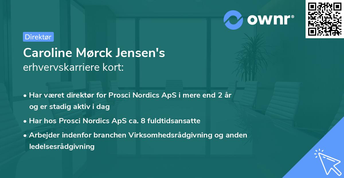 Caroline Mørck Jensen's erhvervskarriere kort