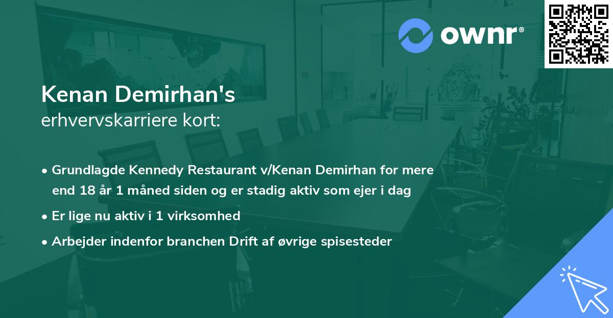 Kenan Demirhan's erhvervskarriere kort