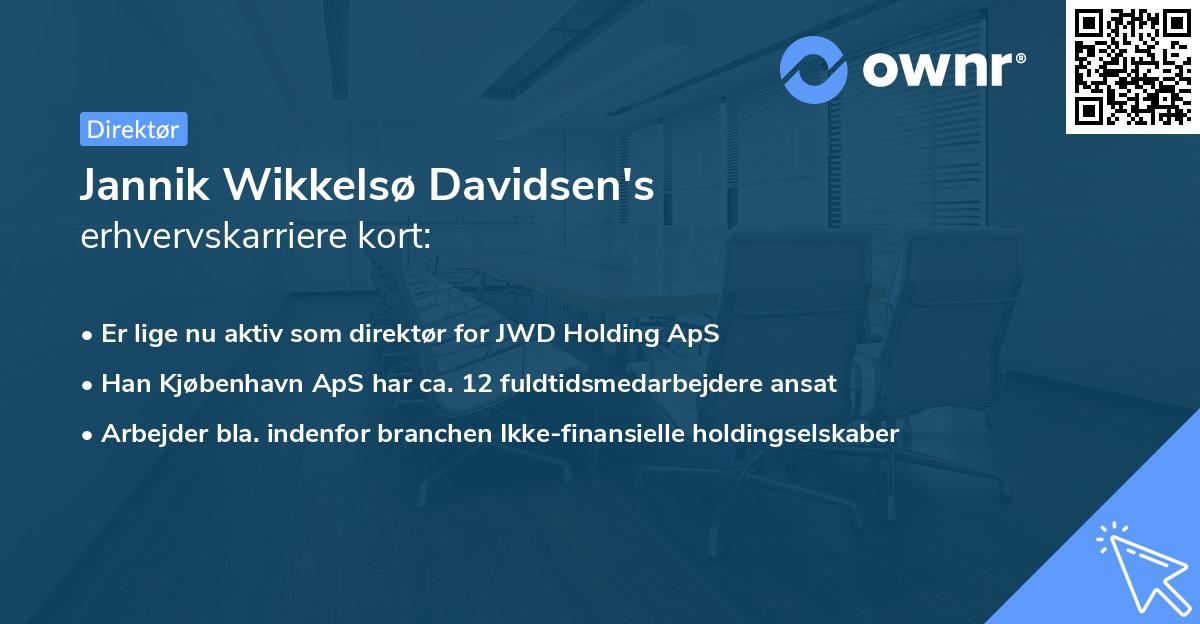 Jannik Wikkelsø Davidsen's erhvervskarriere kort