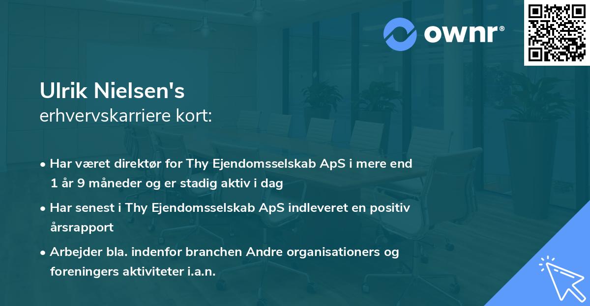 Ulrik Nielsen's erhvervskarriere kort