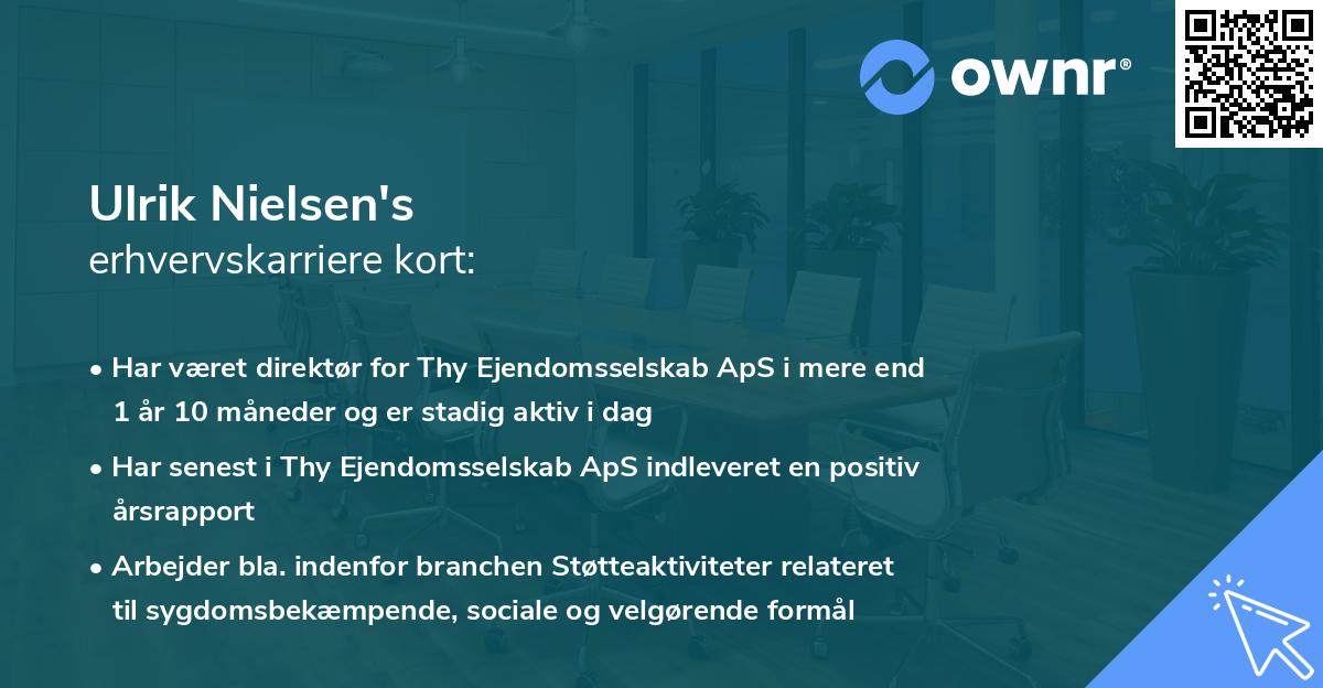 Ulrik Nielsen's erhvervskarriere kort
