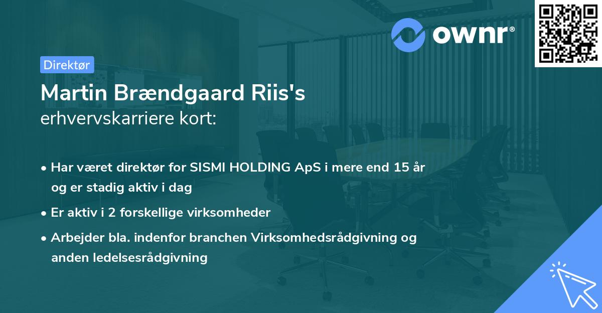 Martin Brændgaard Riis's erhvervskarriere kort