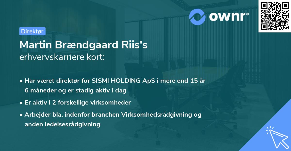 Martin Brændgaard Riis's erhvervskarriere kort