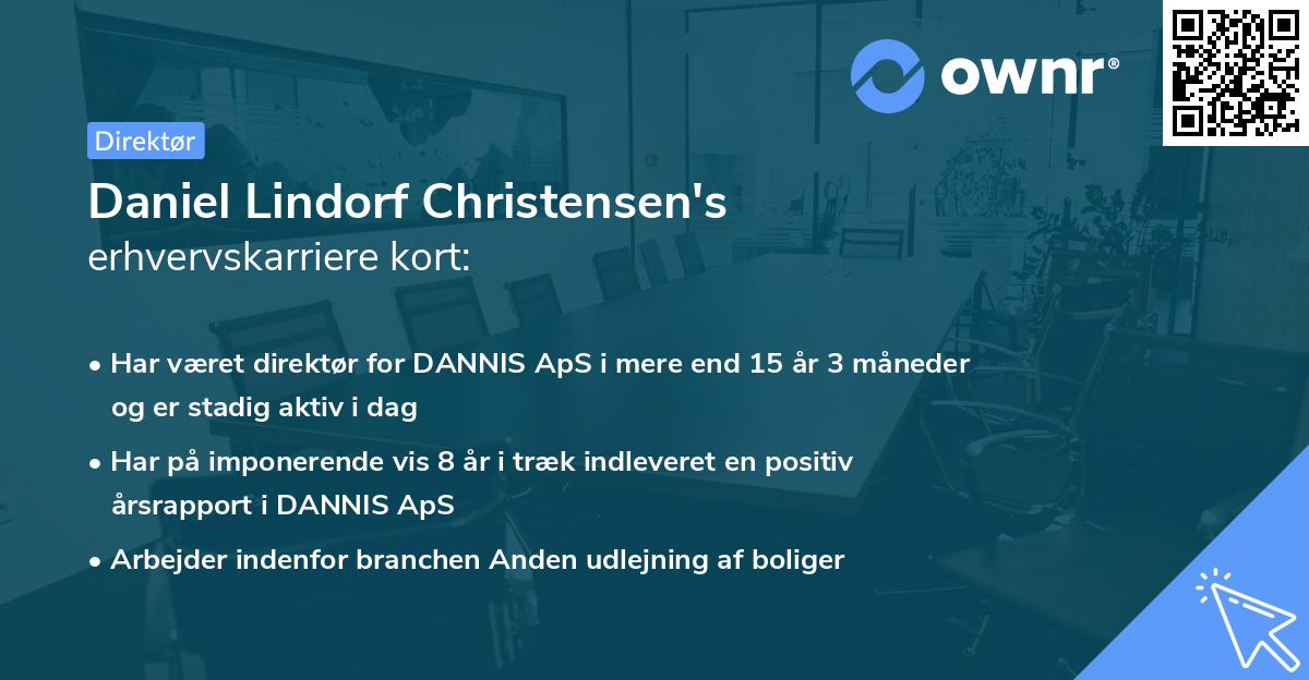 Daniel Lindorf Christensen's erhvervskarriere kort