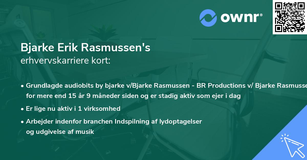 Bjarke Erik Rasmussen's erhvervskarriere kort