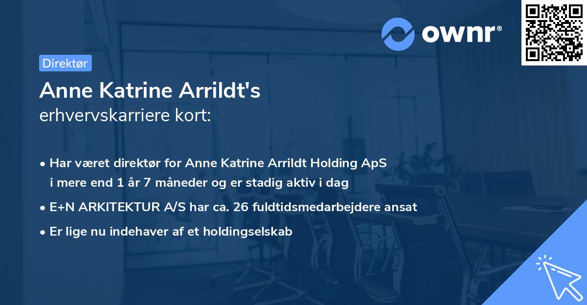 Anne Katrine Arrildt's erhvervskarriere kort