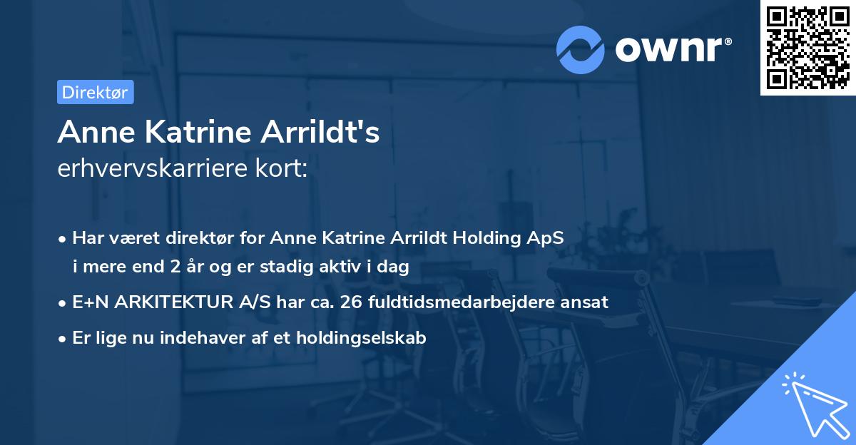 Anne Katrine Arrildt's erhvervskarriere kort