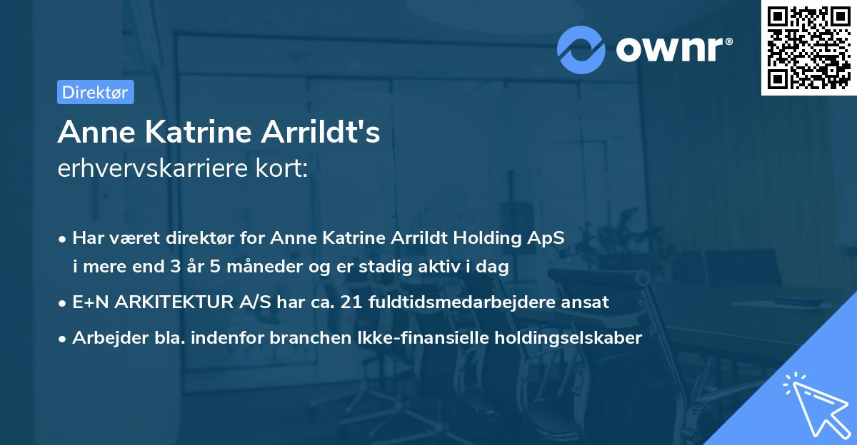 Anne Katrine Arrildt's erhvervskarriere kort