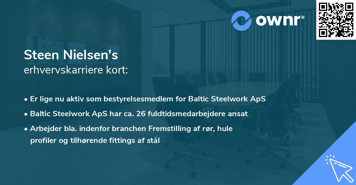 Steen Nielsen's erhvervskarriere kort
