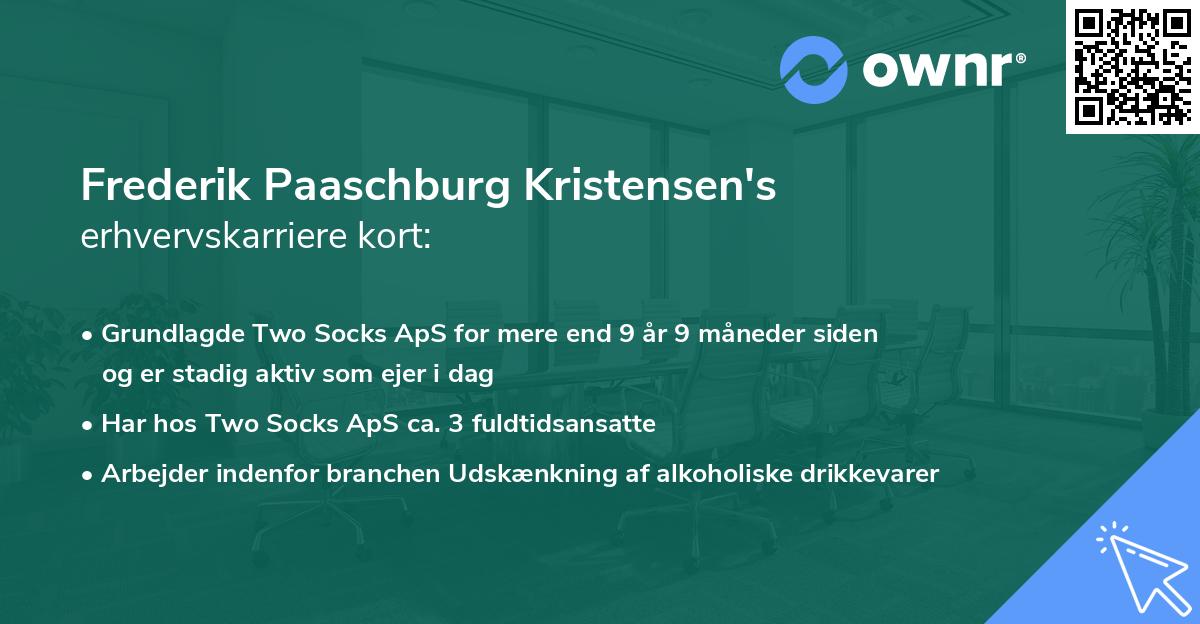 Frederik Paaschburg Kristensen's erhvervskarriere kort