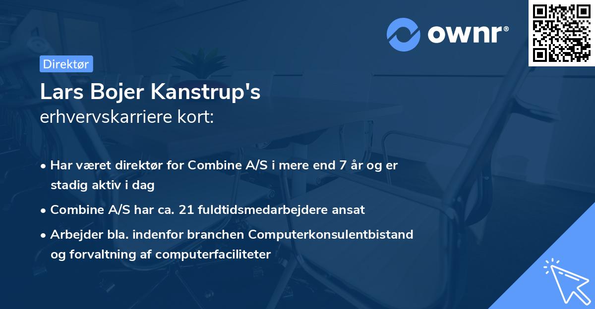 Lars Bojer Kanstrup's erhvervskarriere kort