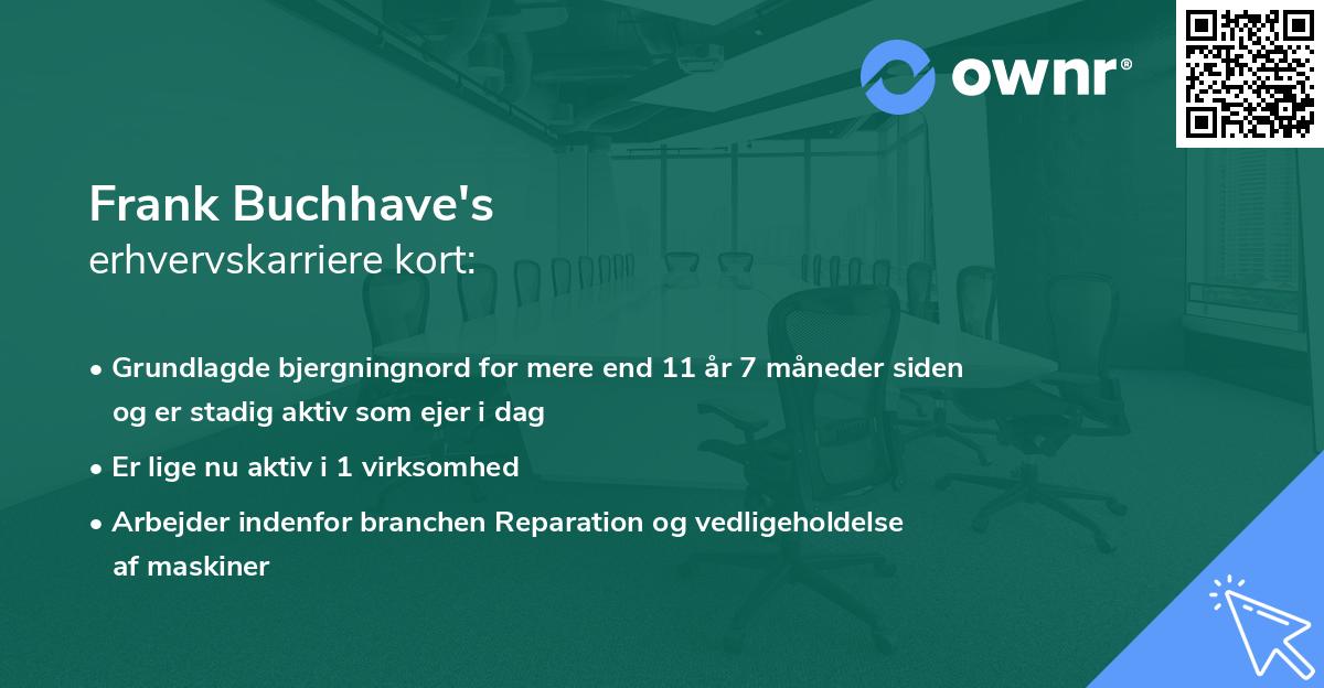 Frank Buchhave's erhvervskarriere kort