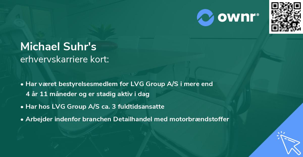 Michael Suhr's erhvervskarriere kort