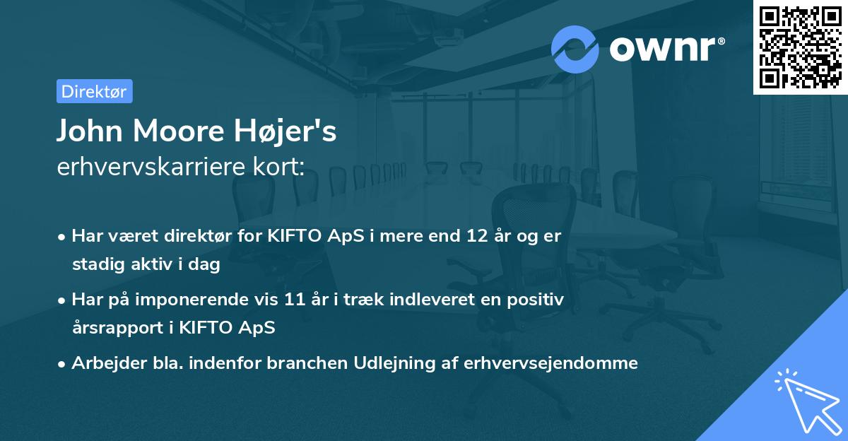 John Moore Højer's erhvervskarriere kort
