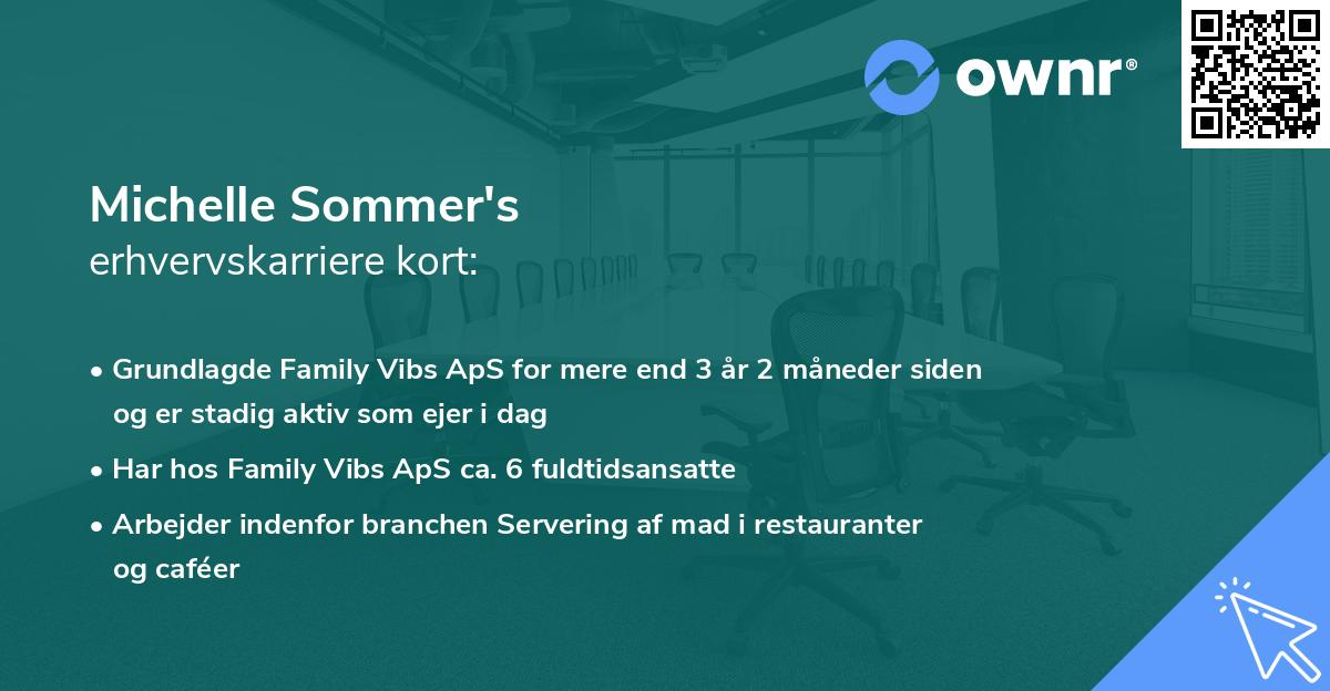 Michelle Sommer's erhvervskarriere kort