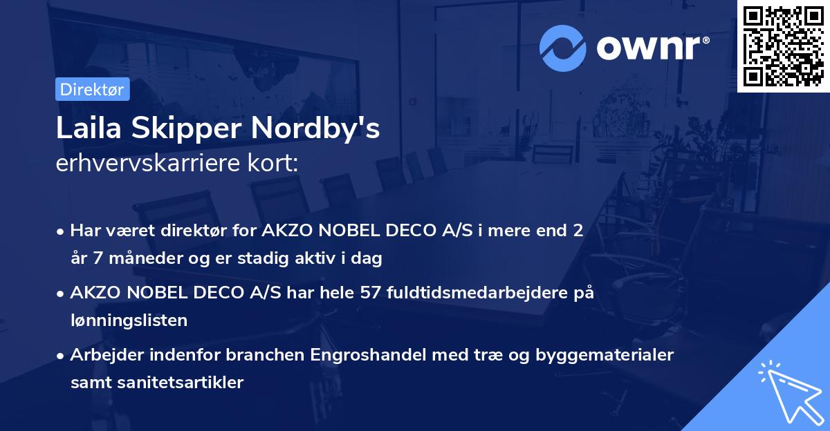 Laila Skipper Nordby's erhvervskarriere kort