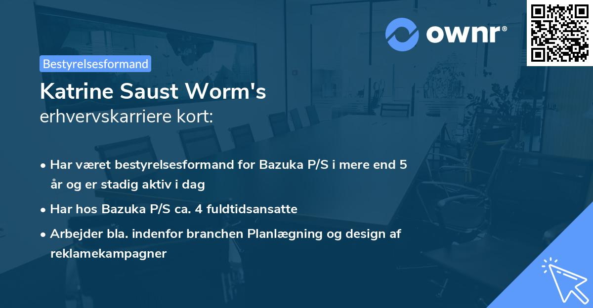 Katrine Saust Worm's erhvervskarriere kort