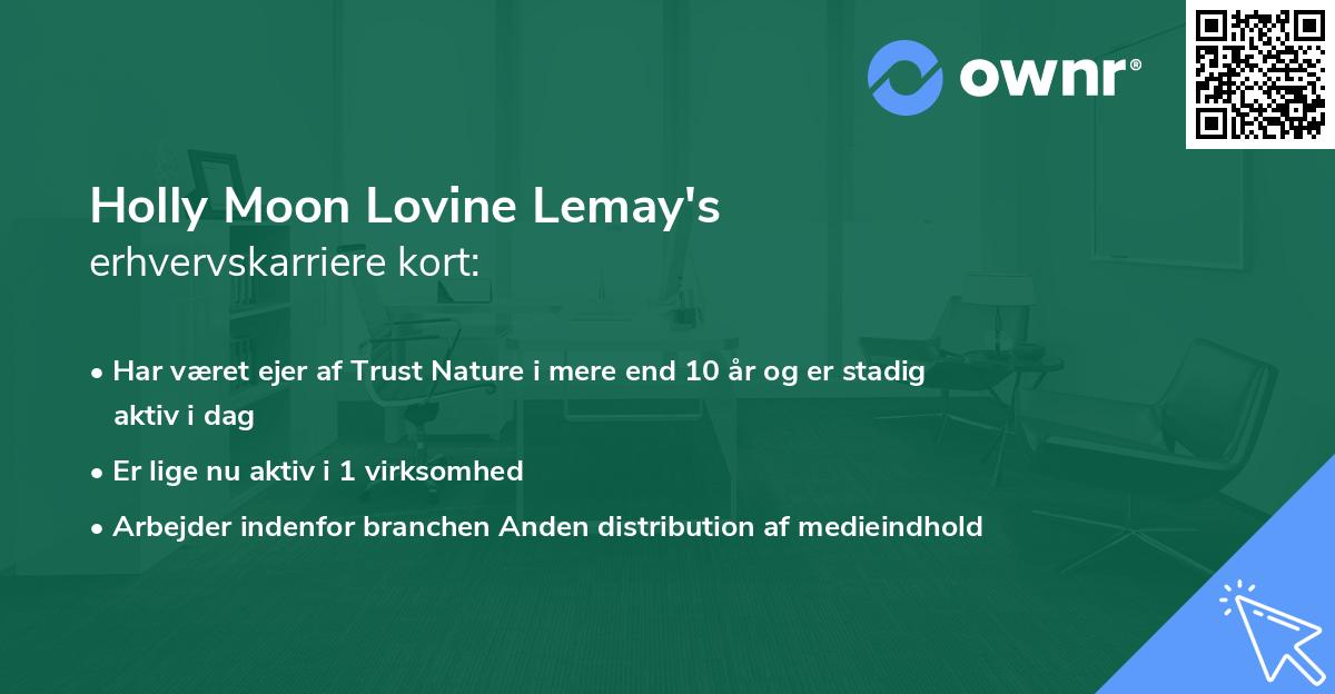 Holly Moon Lovine Lemay's erhvervskarriere kort