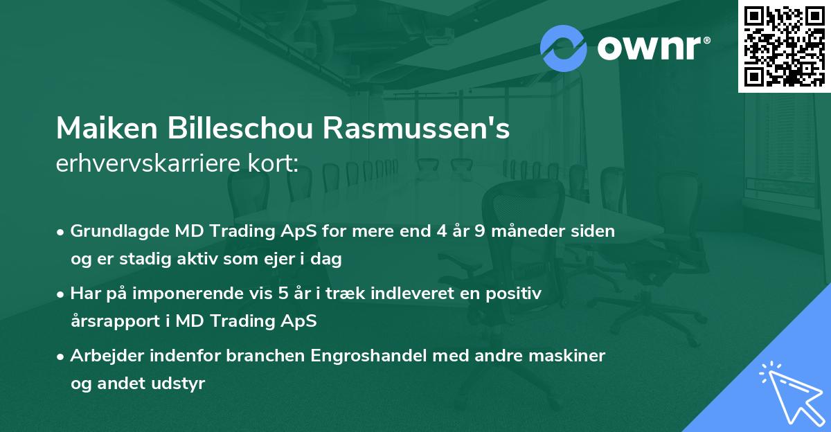 Maiken Billeschou Rasmussen's erhvervskarriere kort