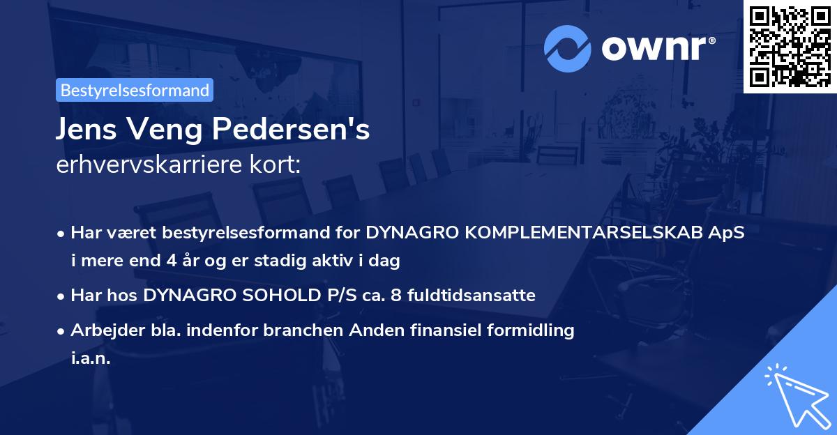 Jens Veng Pedersen's erhvervskarriere kort