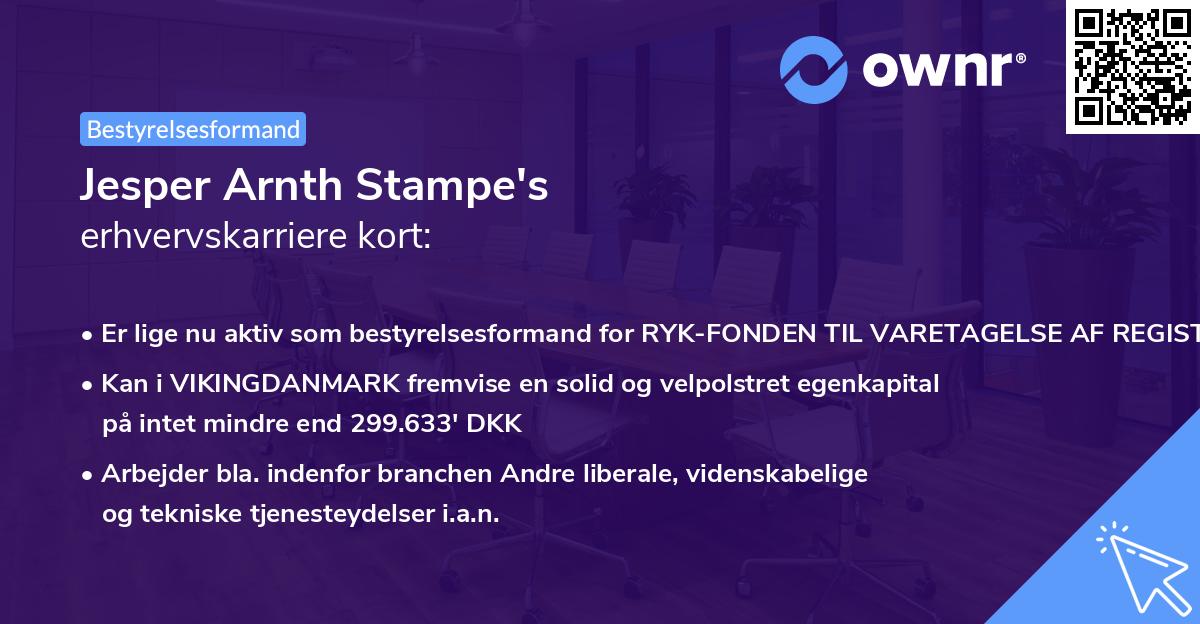 Jesper Arnth Stampe's erhvervskarriere kort
