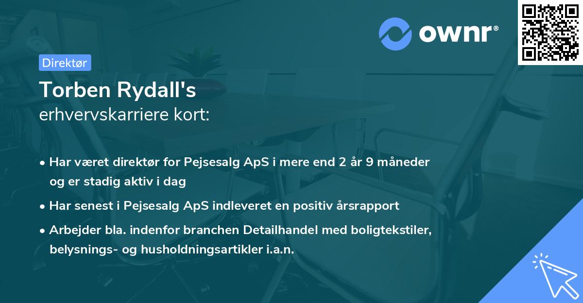 Torben Rydall's erhvervskarriere kort