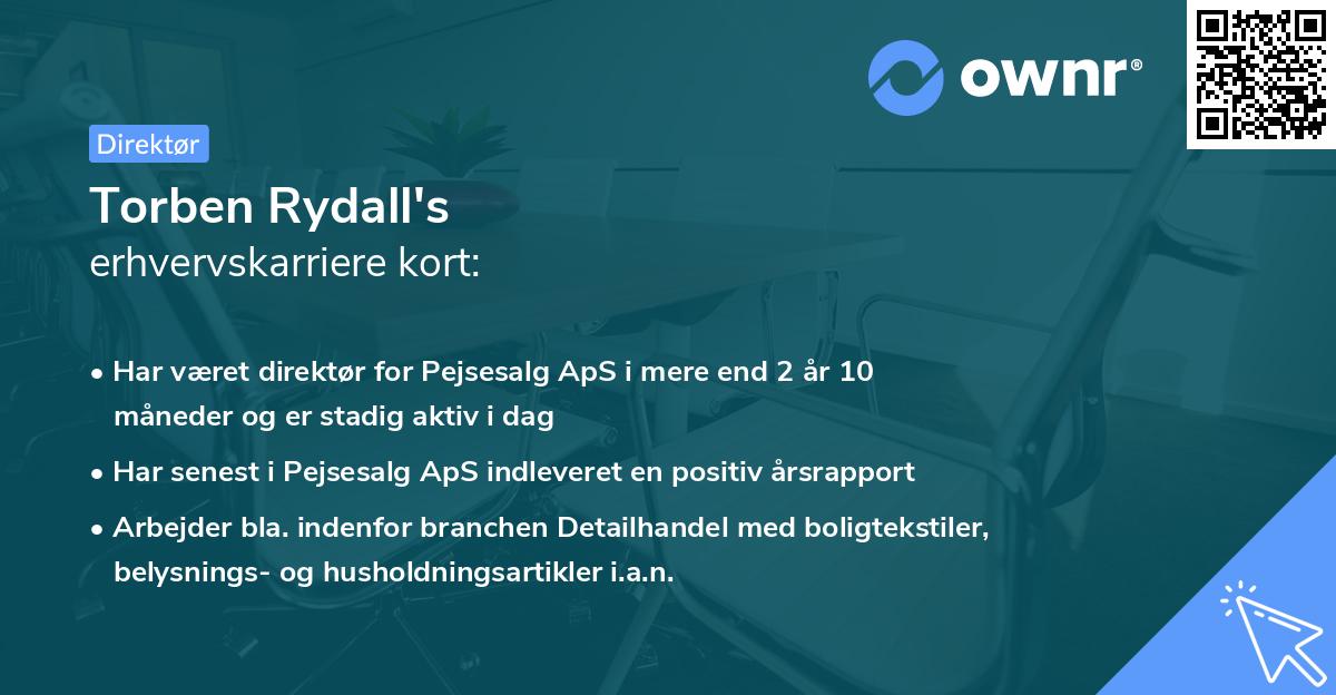 Torben Rydall's erhvervskarriere kort