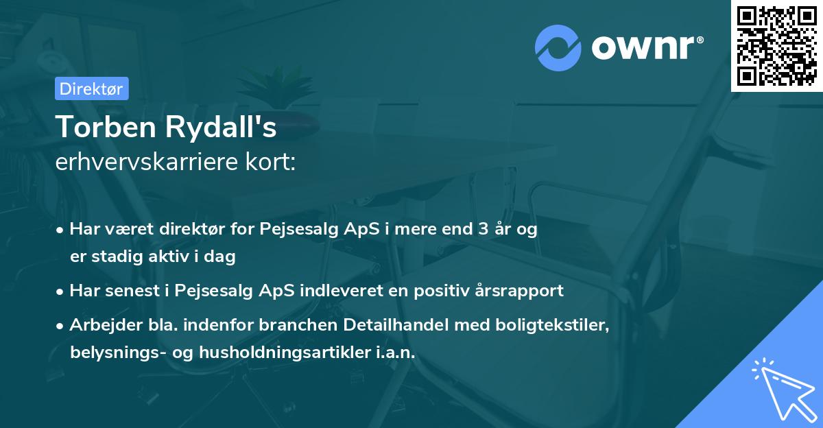 Torben Rydall's erhvervskarriere kort