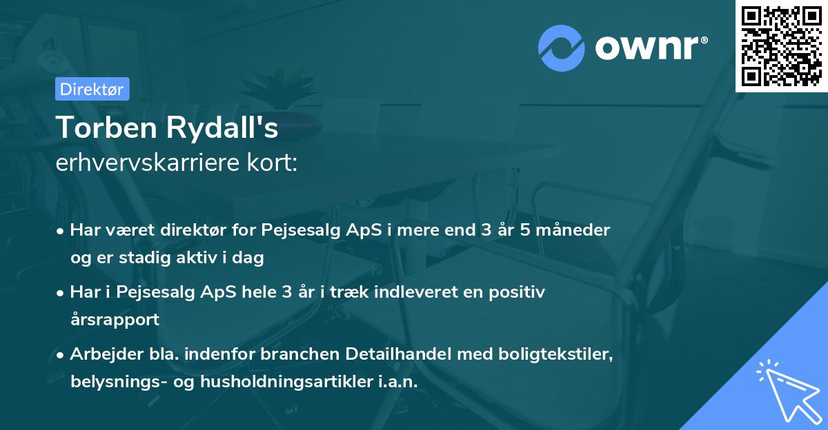 Torben Rydall's erhvervskarriere kort