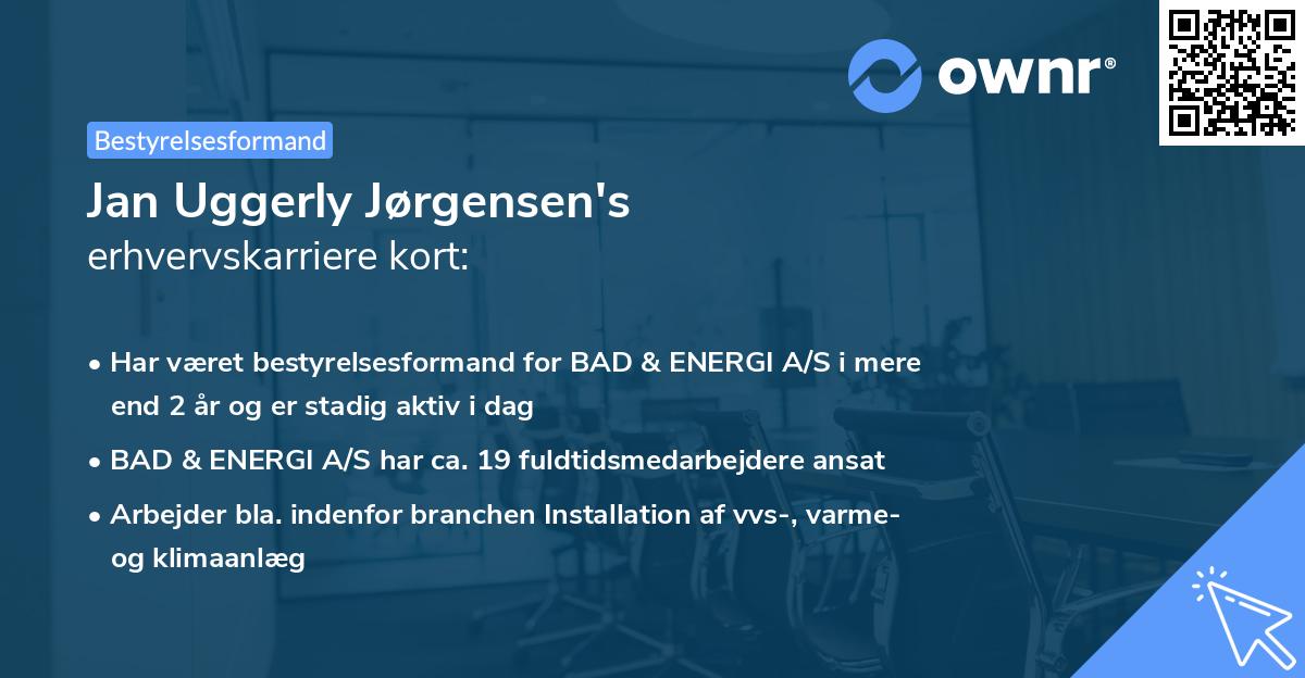 Jan Uggerly Jørgensen's erhvervskarriere kort