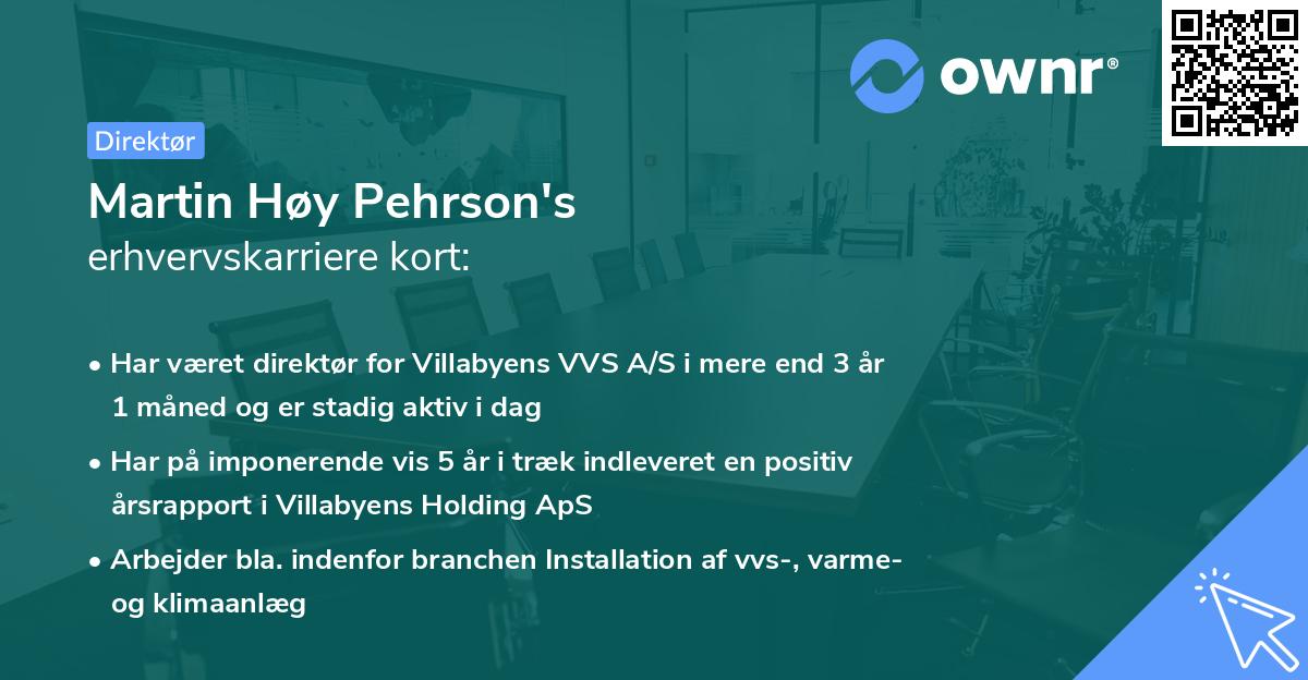 Martin Høy Pehrson's erhvervskarriere kort