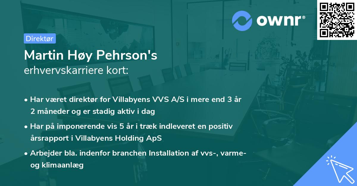 Martin Høy Pehrson's erhvervskarriere kort