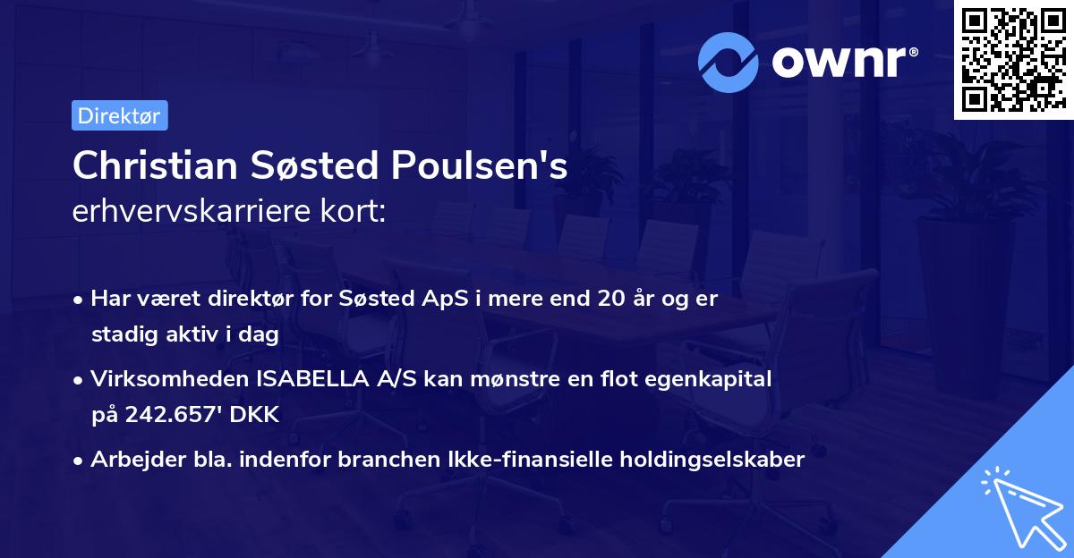 Christian Søsted Poulsen's erhvervskarriere kort