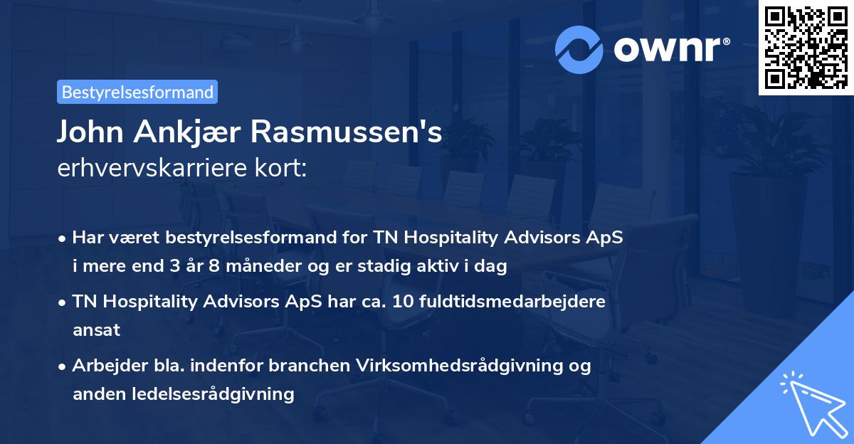 John Ankjær Rasmussen's erhvervskarriere kort