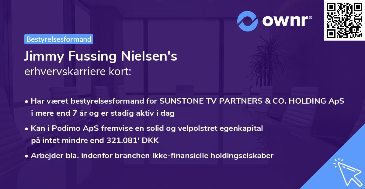 Jimmy Fussing Nielsen's erhvervskarriere kort