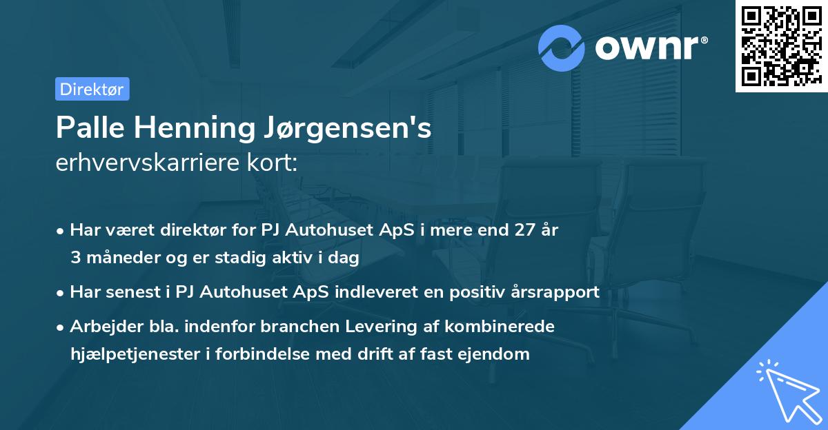 Palle Henning Jørgensen's erhvervskarriere kort