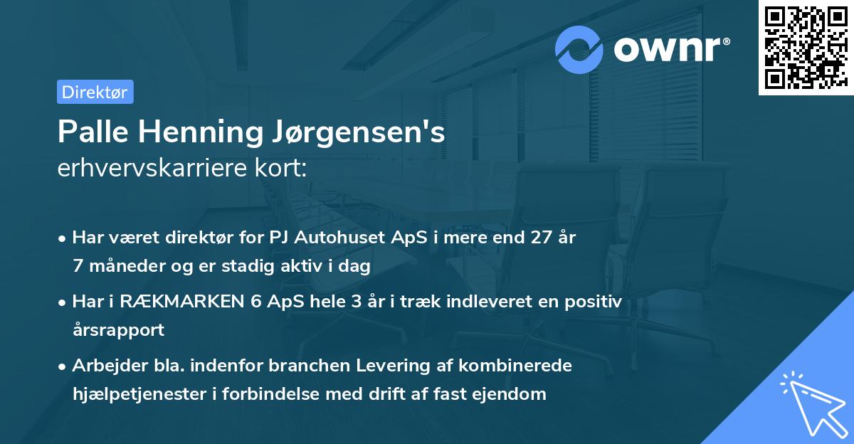 Palle Henning Jørgensen's erhvervskarriere kort