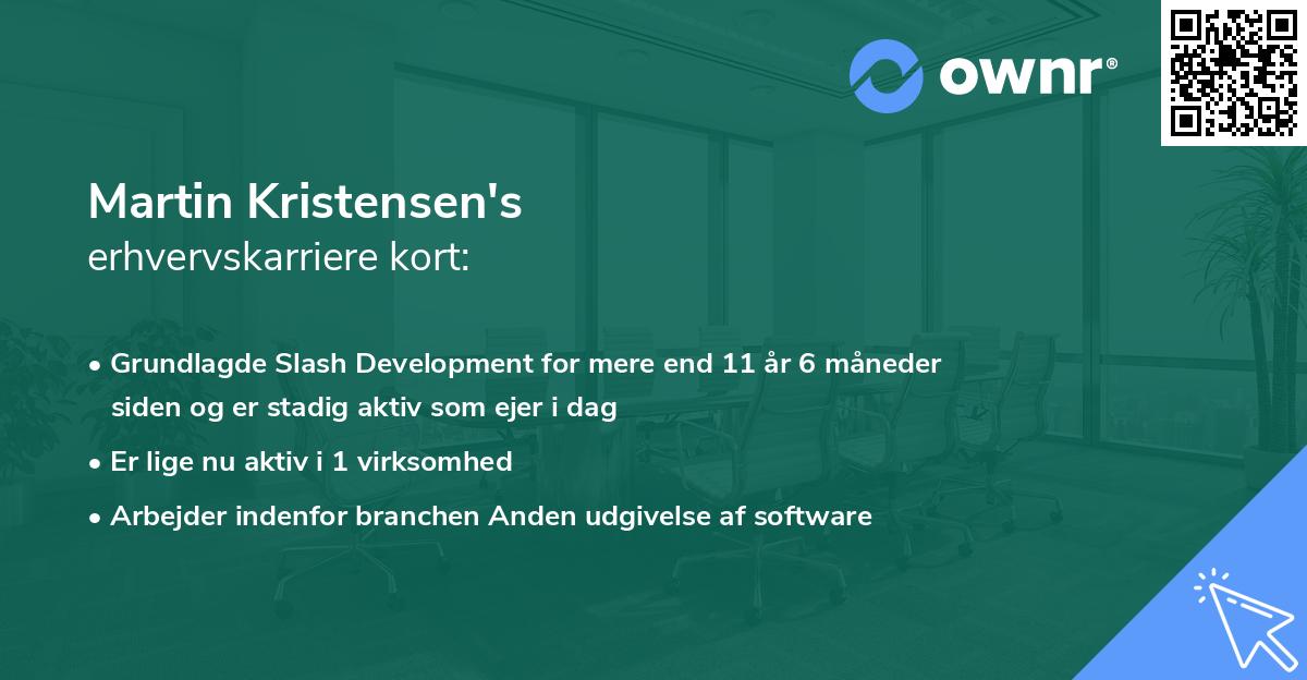 Martin Kristensen's erhvervskarriere kort