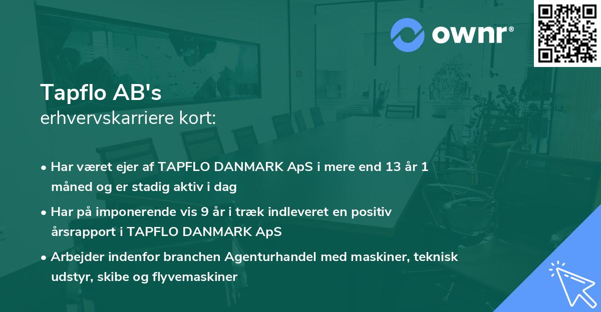 Tapflo AB's erhvervskarriere kort