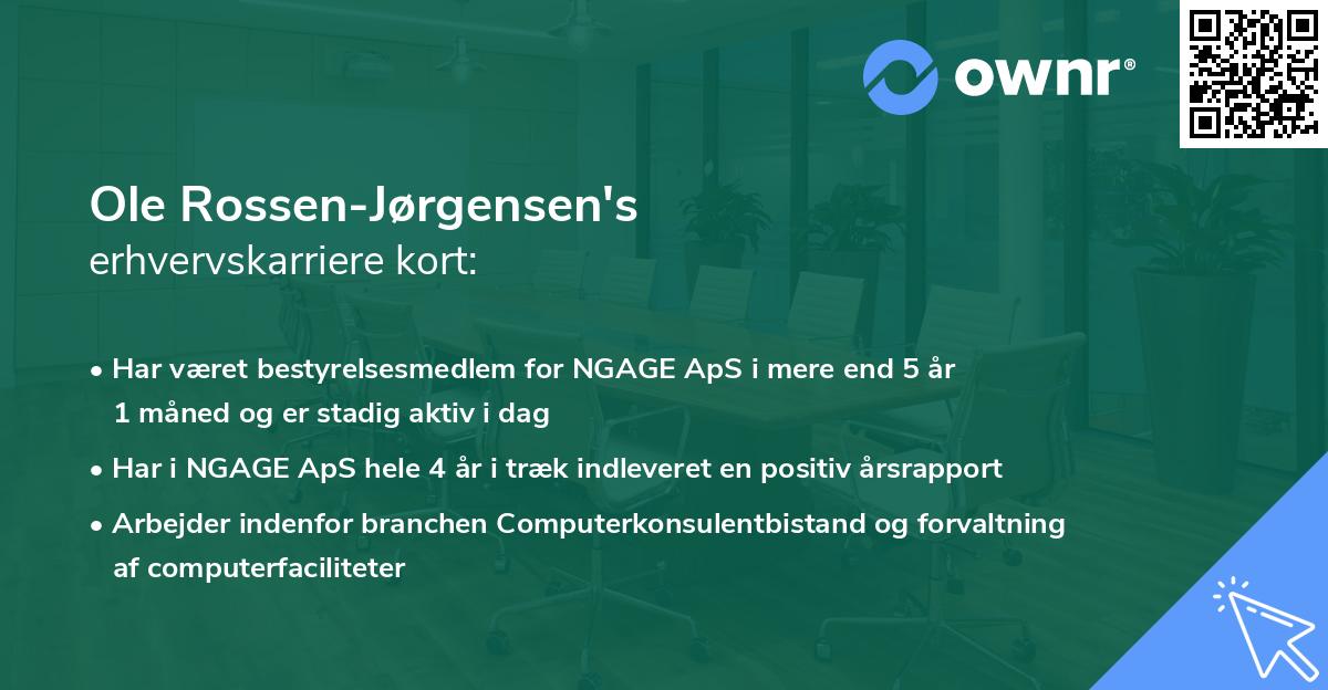 Ole Rossen-Jørgensen's erhvervskarriere kort