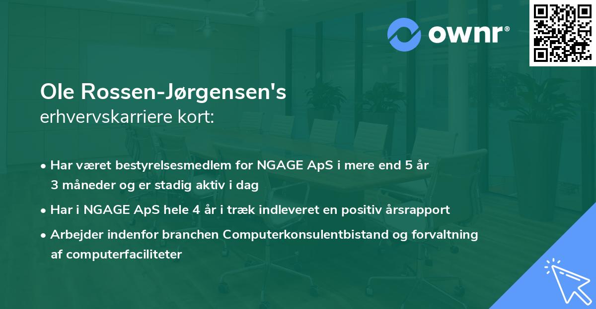 Ole Rossen-Jørgensen's erhvervskarriere kort