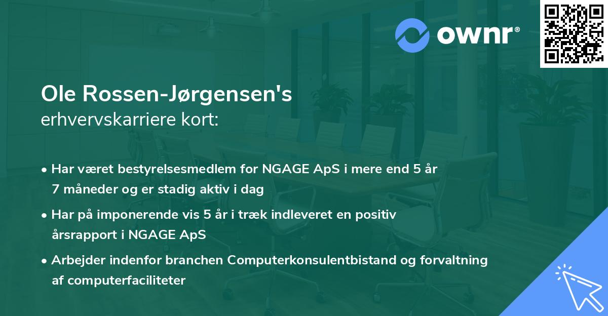 Ole Rossen-Jørgensen's erhvervskarriere kort