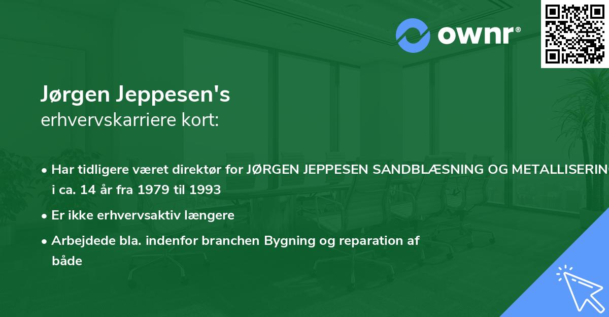 Jørgen Jeppesen's erhvervskarriere kort