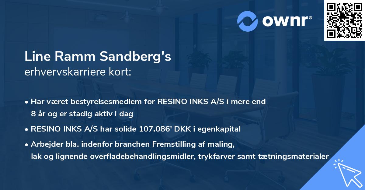 Line Ramm Sandberg's erhvervskarriere kort