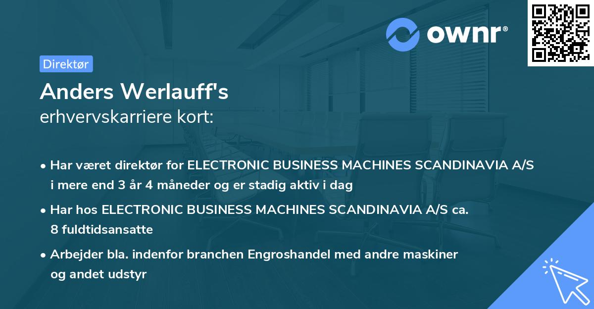 Anders Werlauff's erhvervskarriere kort