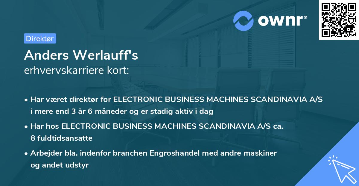 Anders Werlauff's erhvervskarriere kort