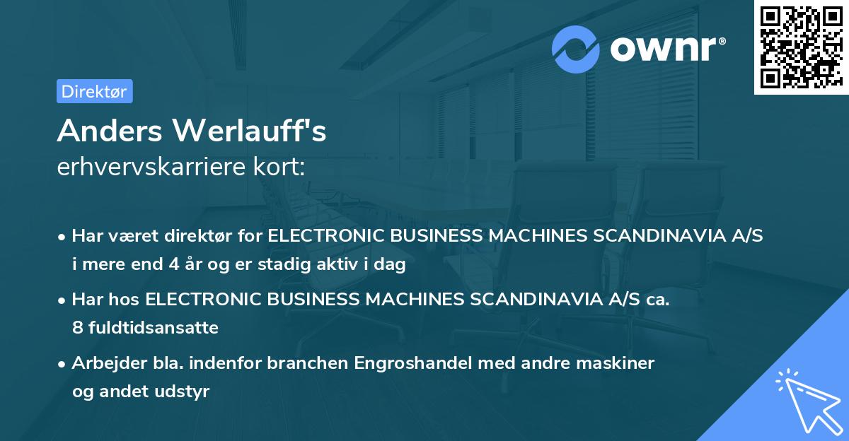 Anders Werlauff's erhvervskarriere kort