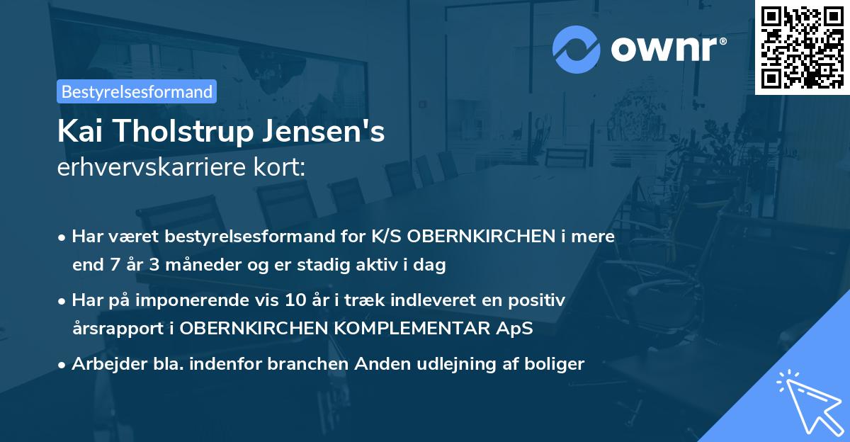 Kai Tholstrup Jensen's erhvervskarriere kort