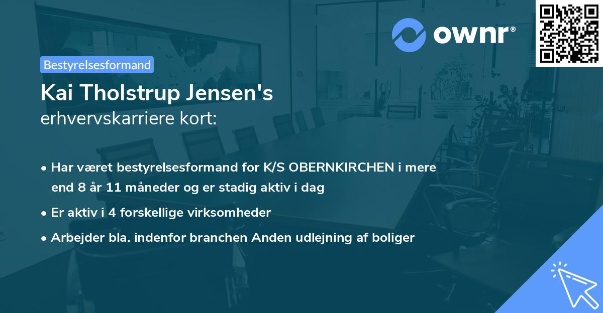 Kai Tholstrup Jensen's erhvervskarriere kort